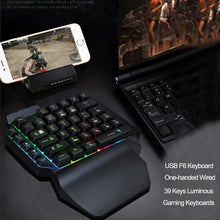 Load image into Gallery viewer, Dragon RGB One Hand Gaming Keyboard