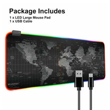 Load image into Gallery viewer, Dragon RGB Gaming Mouse Pad World Map