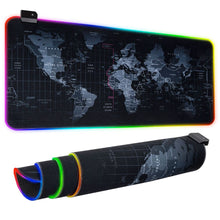 Load image into Gallery viewer, Dragon RGB Gaming Mouse Pad World Map