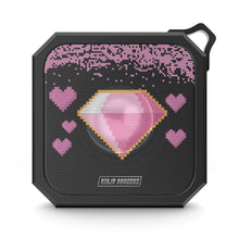Load image into Gallery viewer, Ninja Dragons Kawaii Diamonds and Hearts Retro Pixel Waterproof Bluetooth Speaker