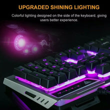 Load image into Gallery viewer, Ninja Dragon Metallic Silver Mechanical Gaming Keyboard and Mouse Set