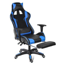Load image into Gallery viewer, Vegan Leather Computer Gaming Chair with Foot Rest