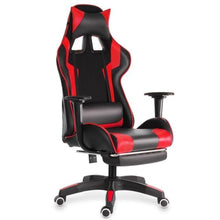 Load image into Gallery viewer, Vegan Leather Computer Gaming Chair with Foot Rest