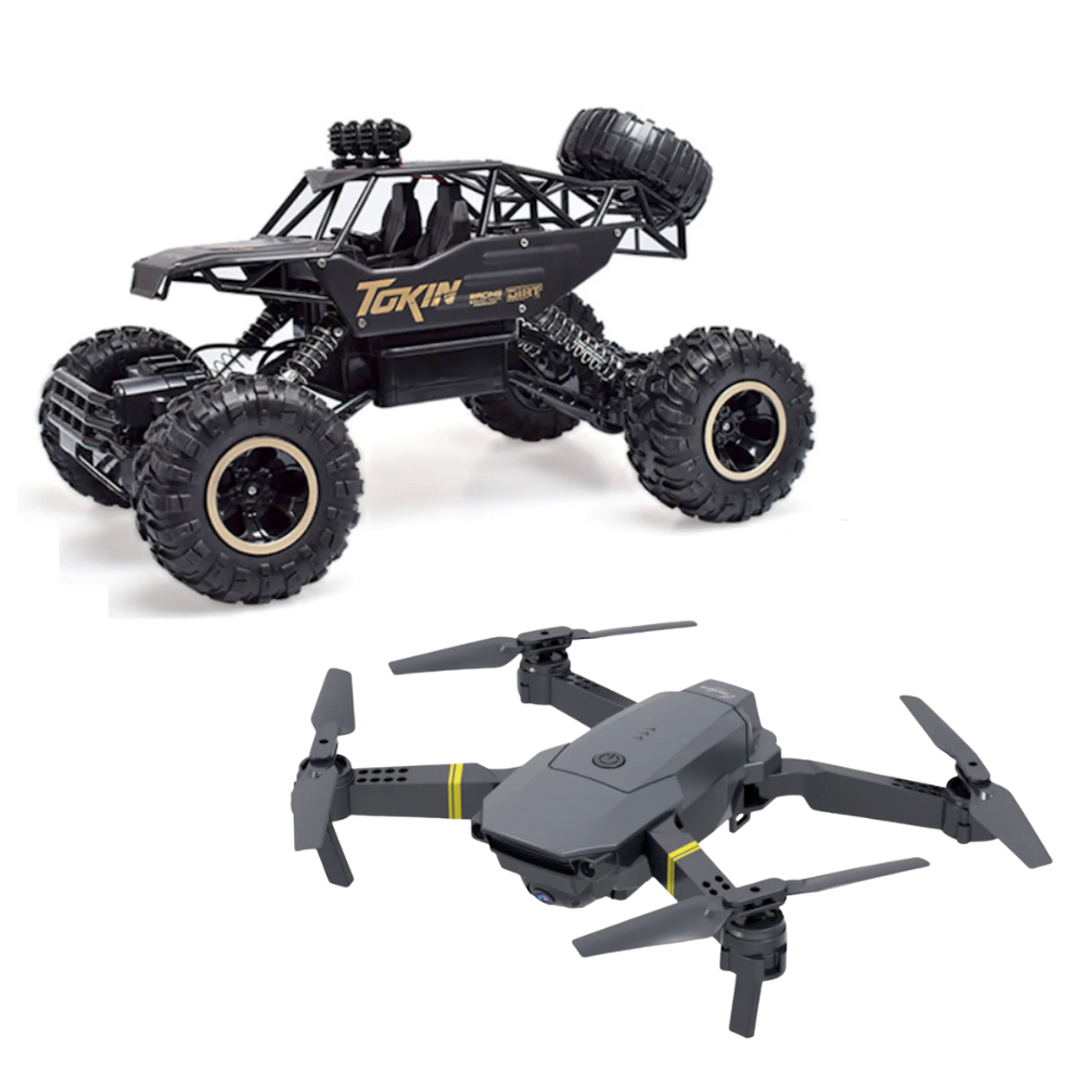 2.4Ghz 4WD Rock Climber Monster Truck with Free Ninja Dragon Drone