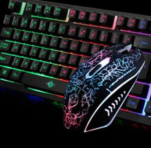 Load image into Gallery viewer, Ninja Dragons 104 Keys LED Flame Theme Gaming Keyboard with 2000DPI Mouse
