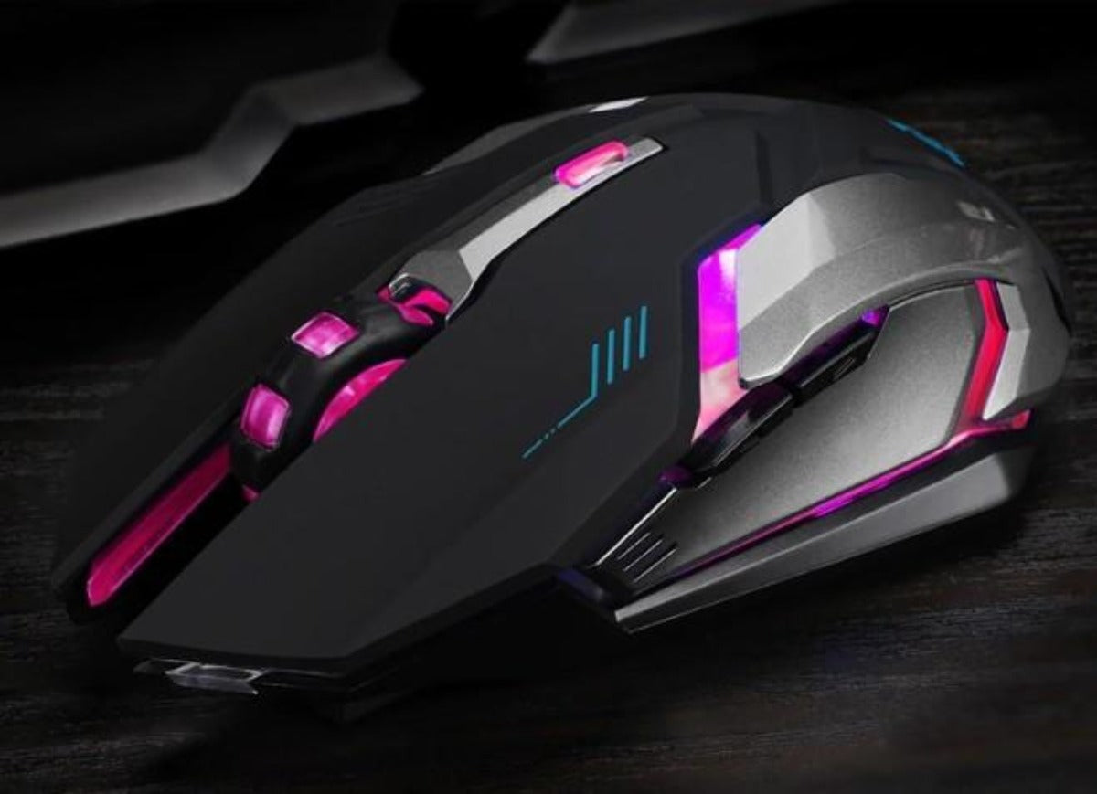 Ninja Stealth Wireless 1600 DPI LED Color Changing LED Gaming Mouse ...